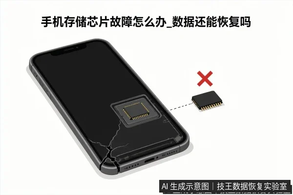 文章内容场景示意图:手机存储芯片故障怎么办_数据还能恢复吗