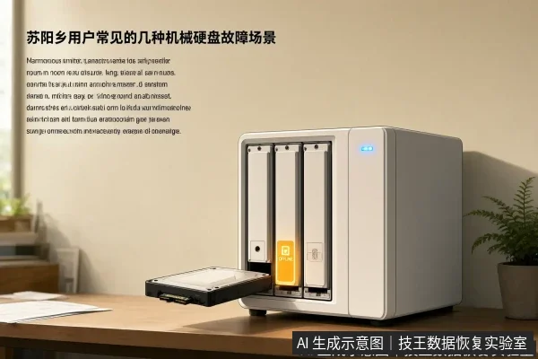 文章内容场景示意图:苏阳乡用户常见的几种机械硬盘故障场景