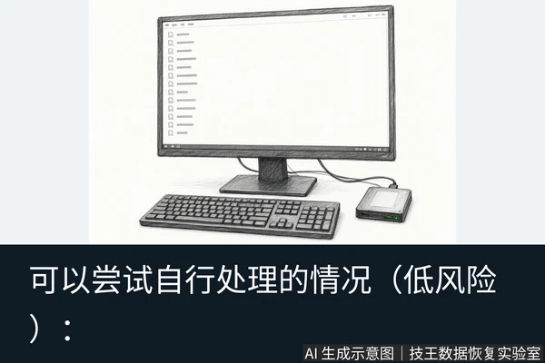 文章内容场景示意图：可以尝试自行处理的情况（低风险）：