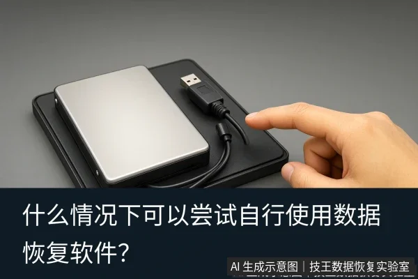 文章内容场景示意图:什么情况下可以尝试自行使用数据恢复软件?
