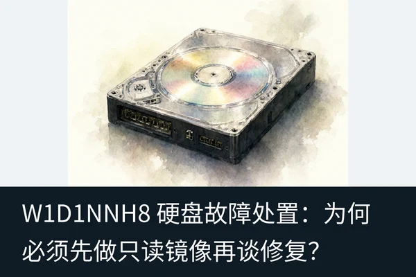 W1D1NNH8 硬盘故障处置：为何必须先做只读镜像再谈修复？