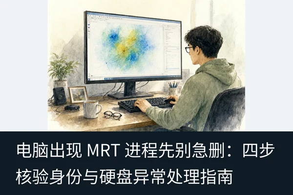 电脑出现 MRT 进程先别急删：四步核验身份与硬盘异常处理指南（1）