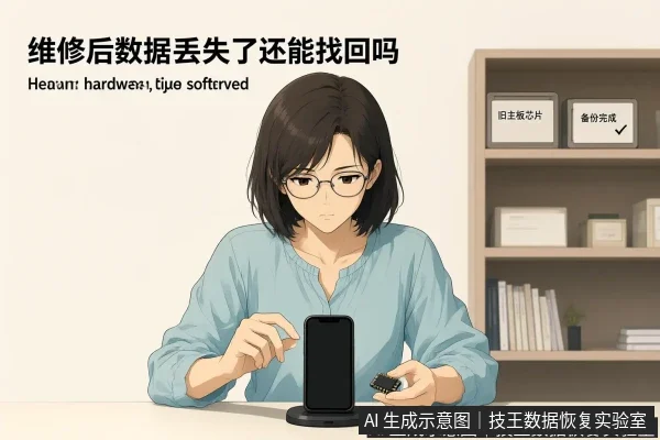 文章内容场景示意图：维修后数据丢失了还能找回吗