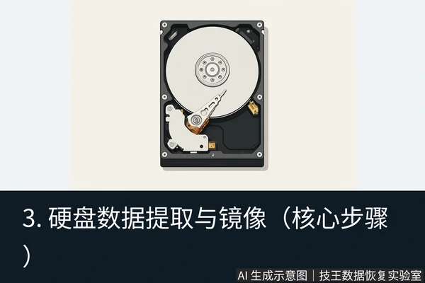 文章内容场景示意图：3. 硬盘数据提取与镜像（核心步骤）