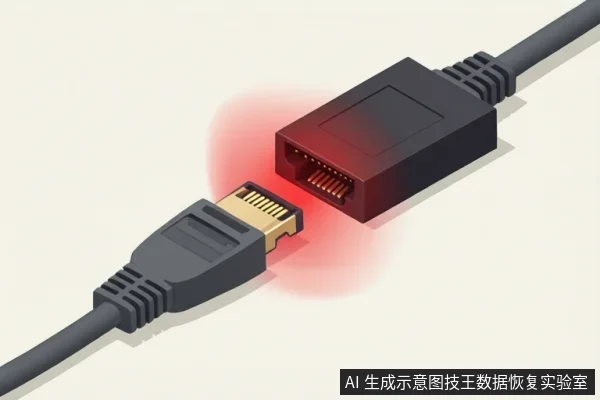 A USB Type-A plug and a SATA data connector shown separated with a red glow between them.