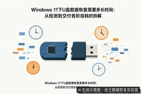 文章内容场景示意图:Windows 11下U盘数据恢复需要多长时间:从检测到交付各阶段耗时拆解