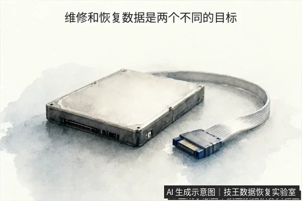 文章内容场景示意图:维修和恢复数据是两个不同的目标