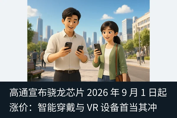高通宣布骁龙芯片 2026 年 9 月 1 日起涨价：智能穿戴与 VR 设备首当其冲（1）