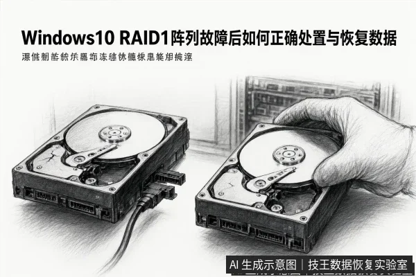 文章内容场景示意图:Windows10 RAID1阵列故障后如何正确处置与恢复数据