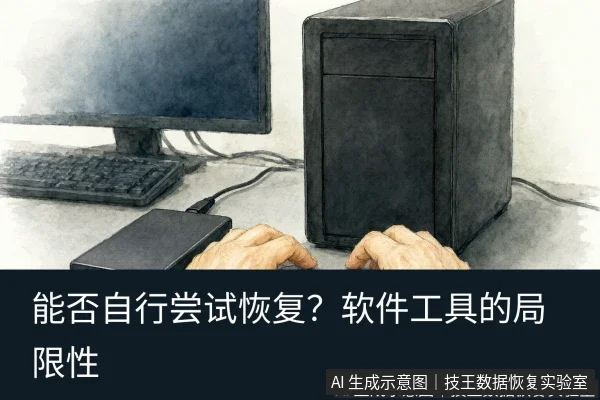 文章内容场景示意图:能否自行尝试恢复?软件工具的局限性