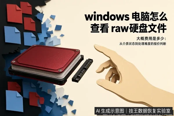 文章内容场景示意图:windows 电脑怎么查看 raw硬盘文件 大概费用是多少:从介质状态到处理难度的报价判断