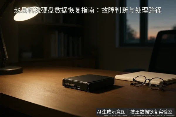 文章内容场景示意图:赵县机械硬盘数据恢复指南:故障判断与处理路径