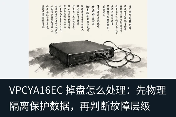 VPCYA16EC 掉盘怎么处理:先物理隔离保护数据,再判断故障层级(2)