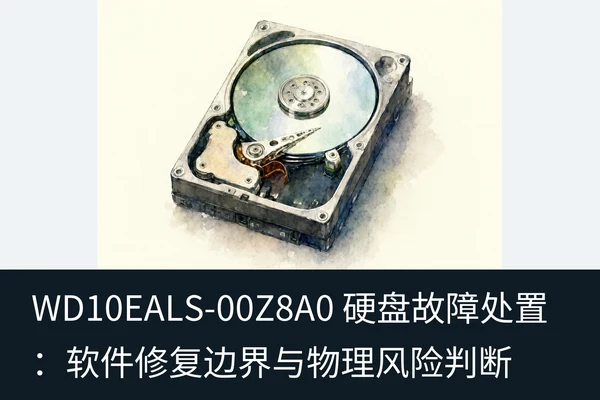 WD10EALS-00Z8A0 硬盘故障处置:软件修复边界与物理风险判断(1)