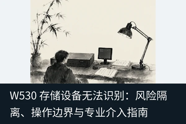 W530 存储设备无法识别：风险隔离、操作边界与专业介入指南（2）