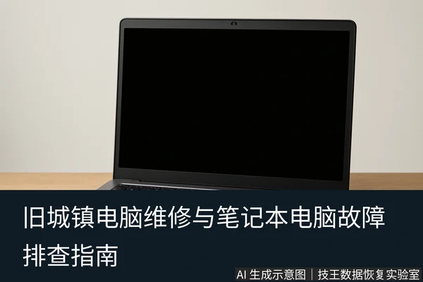 文章内容场景示意图:旧城镇电脑维修与笔记本电脑故障排查指南