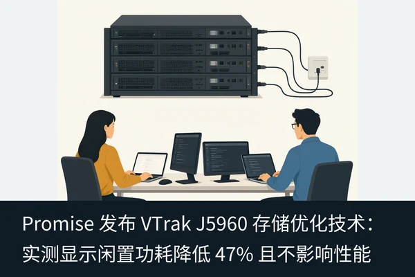 Promise 发布 VTrak J5960 存储优化技术:实测显示闲置功耗降低 47% 且不影响性能(2)