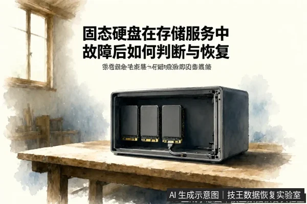 文章内容场景示意图:固态硬盘在存储服务中故障后如何判断与恢复