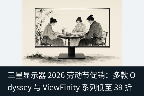 三星显示器 2026 劳动节促销:多款 Odyssey 与 ViewFinity 系列低至 39 折(1)