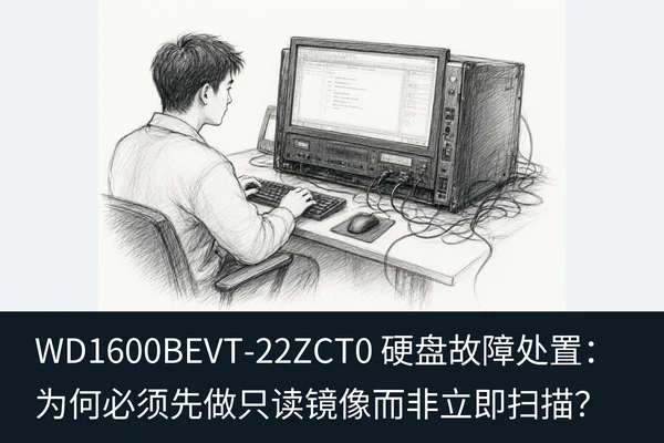 WD1600BEVT-22ZCT0 硬盘故障处置:为何必须先做只读镜像而非立即扫描?(1)
