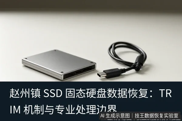 文章内容场景示意图:赵州镇 SSD 固态硬盘数据恢复:TRIM 机制与专业处理边界