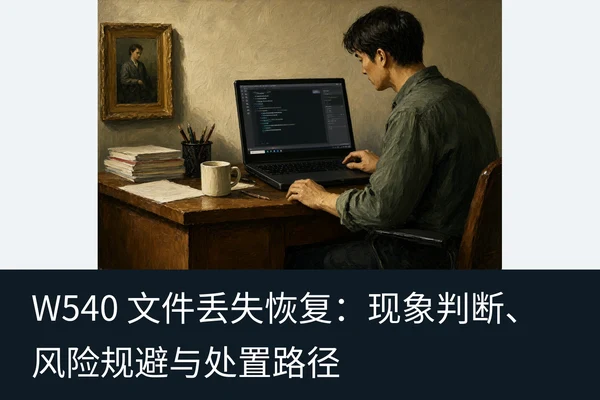 W540 文件丢失恢复：现象判断、风险规避与处置路径（2）