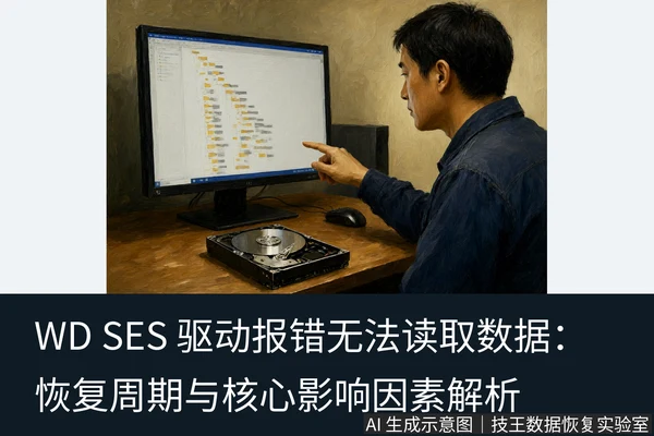文章内容场景示意图:WD SES 驱动报错无法读取数据:恢复周期与核心影响因素解析:正文场景