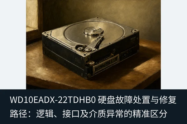 WD10EADX-22TDHB0 硬盘故障处置与修复路径:逻辑、接口及介质异常的精准区分(2)