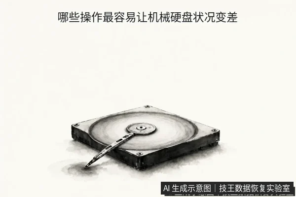 文章内容场景示意图:哪些操作最容易让机械硬盘状况变差