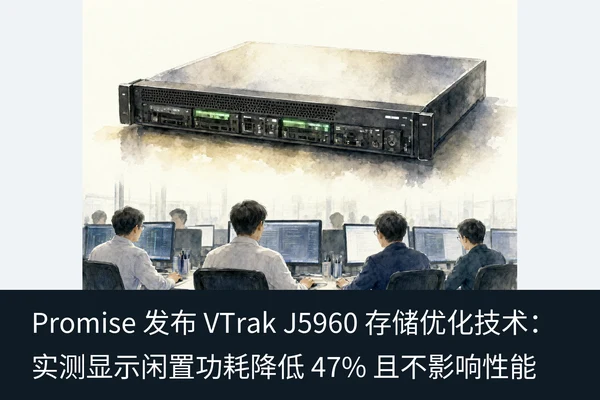 Promise 发布 VTrak J5960 存储优化技术：实测显示闲置功耗降低 47% 且不影响性能
