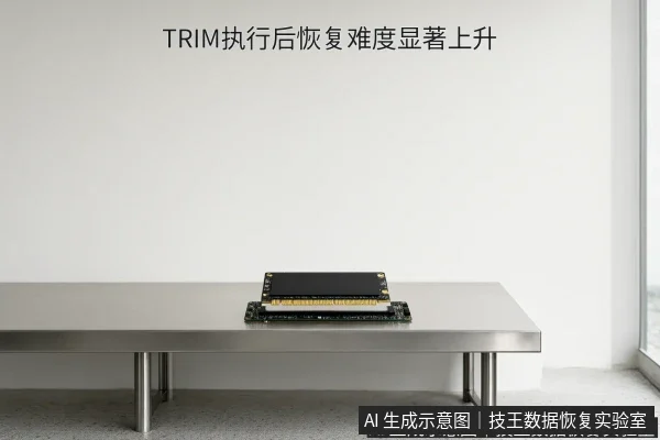 文章内容场景示意图:TRIM执行后恢复难度显著上升
