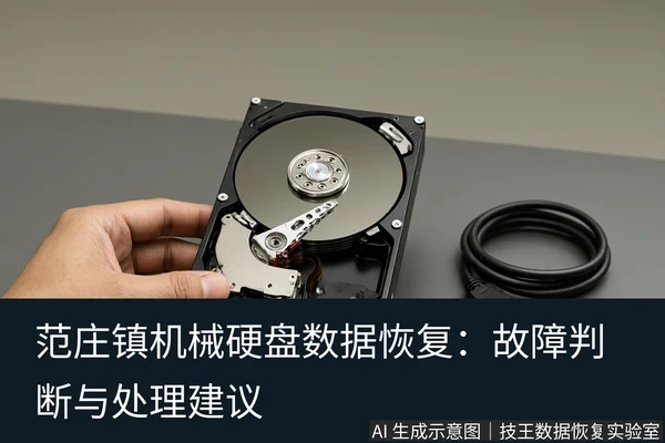 文章内容场景示意图:范庄镇机械硬盘数据恢复:故障判断与处理建议