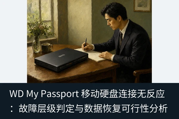 WD My Passport 移动硬盘连接无反应:故障层级判定与数据恢复可行性分析(1)