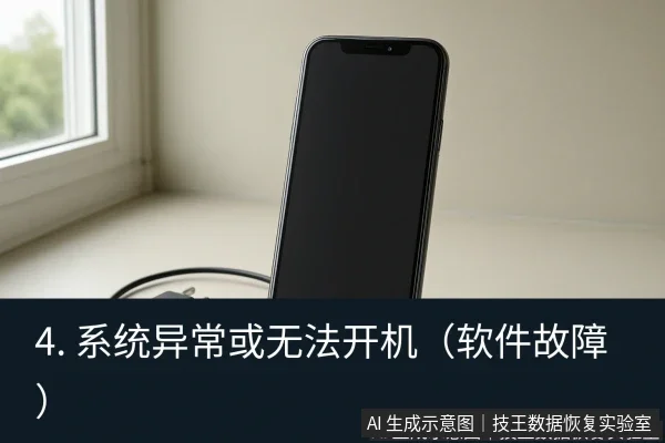 文章内容场景示意图：4. 系统异常或无法开机（软件故障）