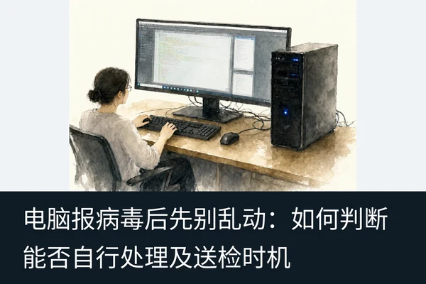 电脑报病毒后先别乱动：如何判断能否自行处理及送检时机（1）