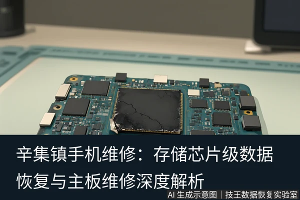 文章内容场景示意图：辛集镇手机维修：存储芯片级数据恢复与主板维修深度解析