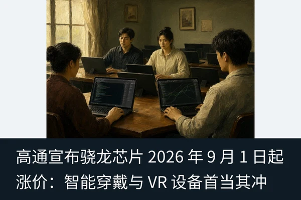 高通宣布骁龙芯片 2026 年 9 月 1 日起涨价：智能穿戴与 VR 设备首当其冲（2）