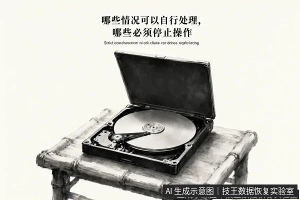 文章内容场景示意图:哪些情况可以自行处理,哪些必须停止操作