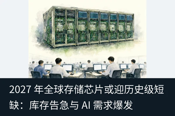 2027 年全球存储芯片或迎历史级短缺:库存告急与 AI 需求爆发(1)