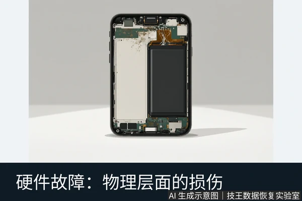文章内容场景示意图：硬件故障：物理层面的损伤