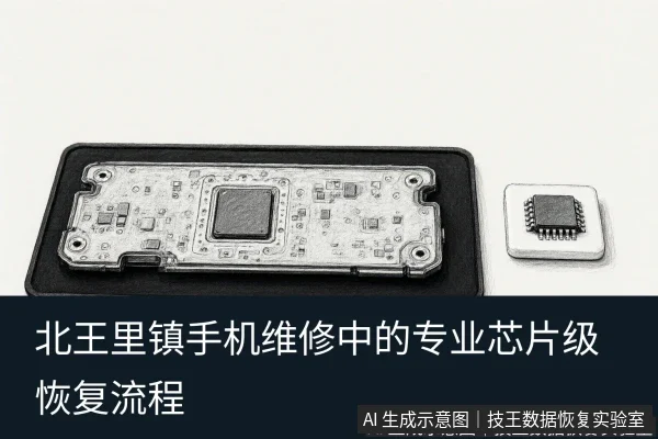文章内容场景示意图:北王里镇手机维修中的专业芯片级恢复流程
