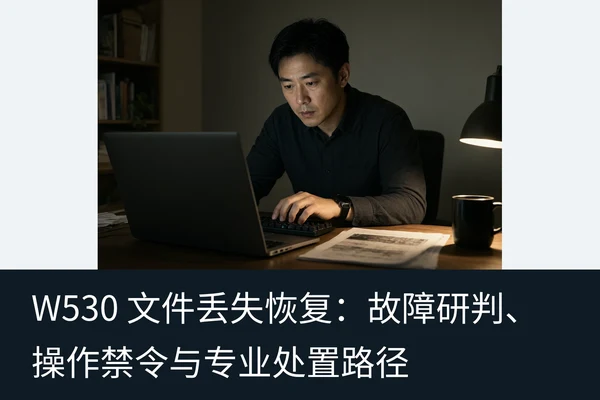 W530 文件丢失恢复:故障研判、操作禁令与专业处置路径(2)