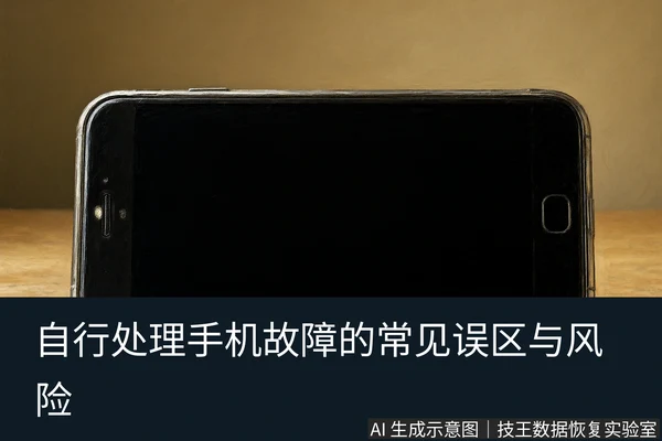 文章内容场景示意图:自行处理手机故障的常见误区与风险