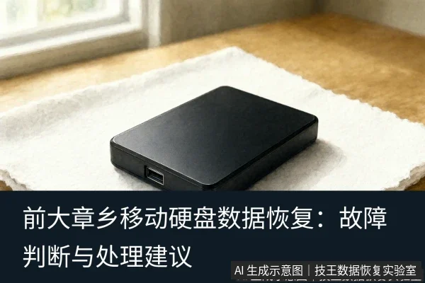 文章内容场景示意图:前大章乡移动硬盘数据恢复:故障判断与处理建议