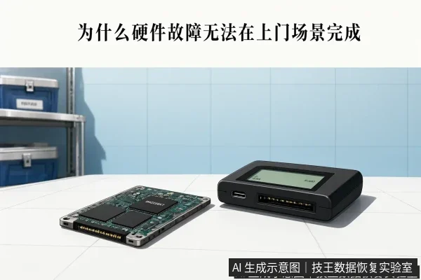 文章内容场景示意图：为什么硬件故障无法在上门场景完成