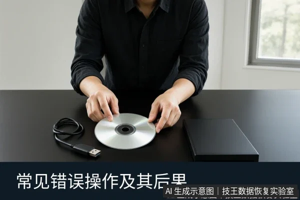 文章内容场景示意图：常见错误操作及其后果