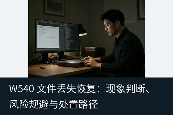 W540 文件丢失恢复：现象判断、风险规避与处置路径（1）