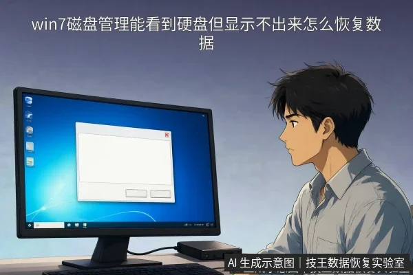 正文场景:文章内容场景示意图:win7磁盘管理能看到硬盘但显示不出来怎么恢复数据