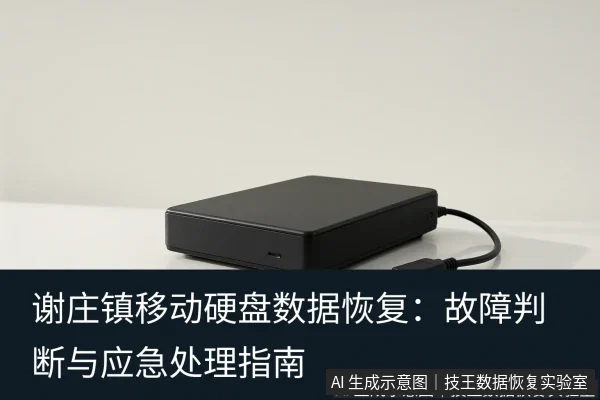 文章内容场景示意图：谢庄镇移动硬盘数据恢复：故障判断与应急处理指南