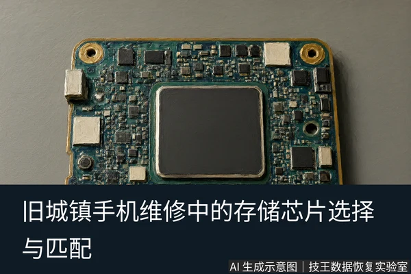 文章内容场景示意图:旧城镇手机维修中的存储芯片选择与匹配
